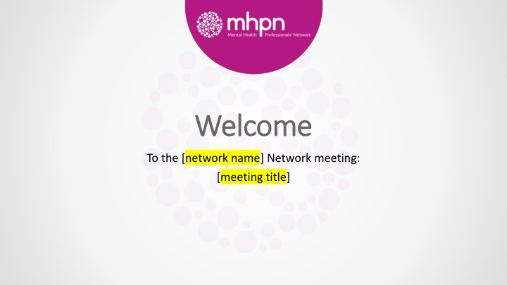 Network Meeting Guidelines