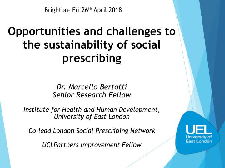 Opportunities and Challenges in Social Prescribing Sustainability