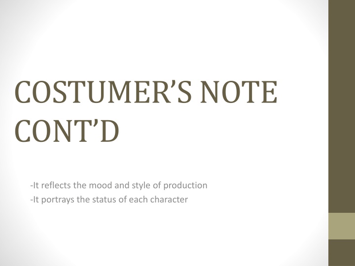 Role of Design Elements in Stage Productions