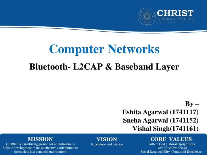 Bluetooth in Computer Networks: L2CAP & Baseband Layer