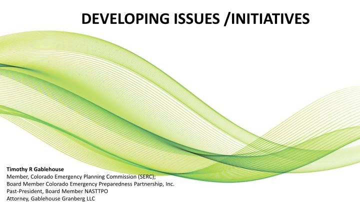 Emergency Planning Initiatives by Timothy R. Gablehouse