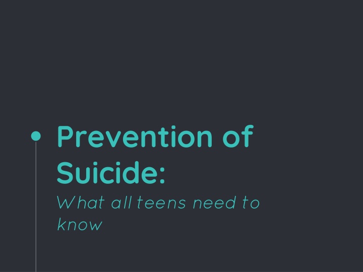 Essential Information on Teen Suicide Prevention