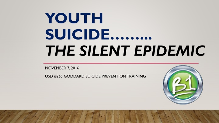 Youth Suicide Prevention Training in Goddard: Fighting the Silent Epidemic