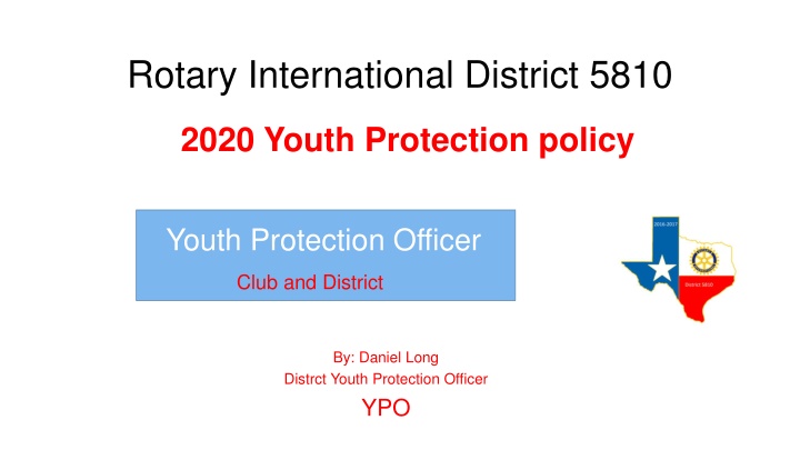 Rotary District 5810 Youth Protection Policy