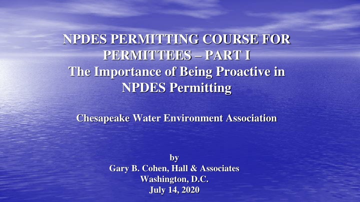 Importance of Being Proactive in NPDES Permitting