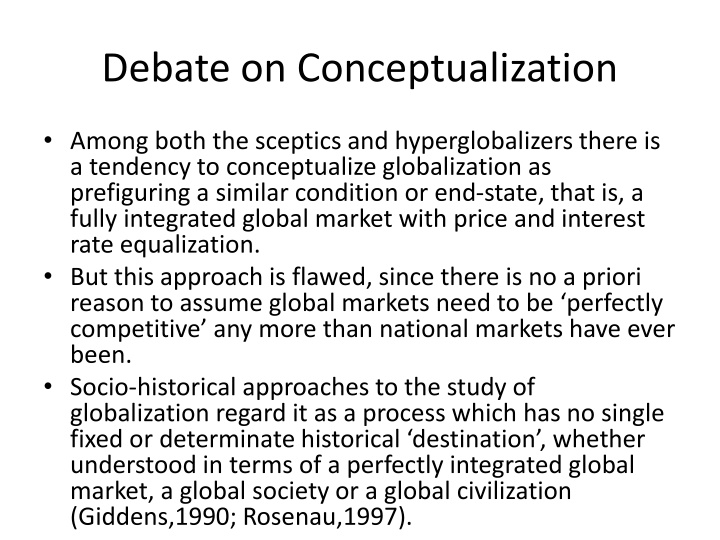 Debate on Conceptualization
