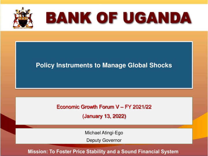 Managing Global Shocks: Policy Instruments & Strategies