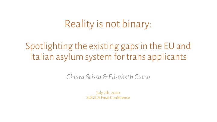 Spotlighting Existing Gaps in EU and Italian Asylum System