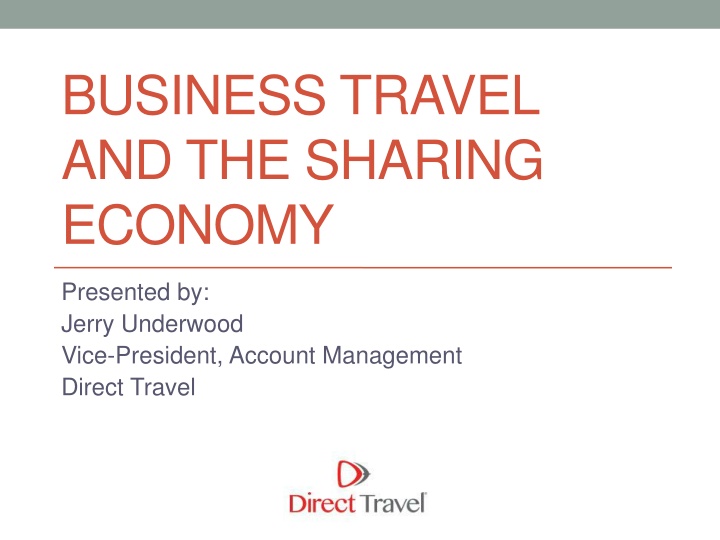 Business Travel & the Sharing Economy Presentation