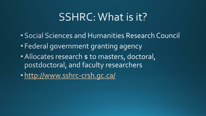 SSHRC Doctoral Awards Information