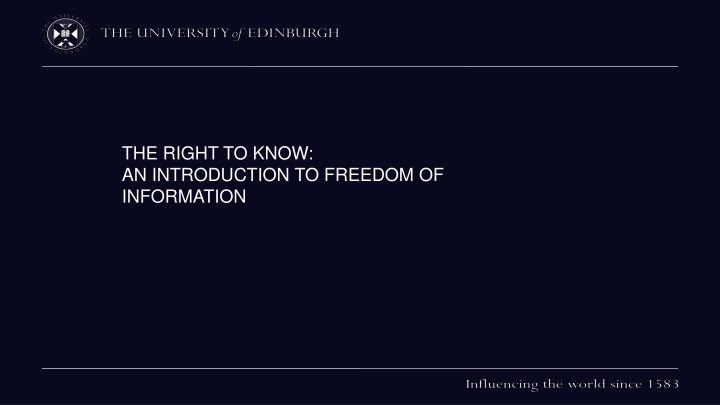 Introduction to Freedom of Information