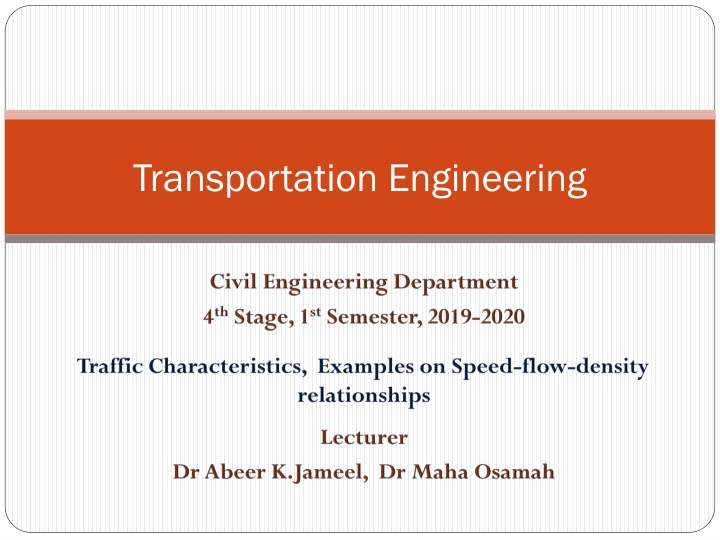 Transportation Engineering