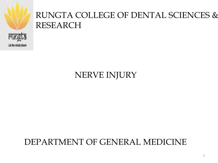 Overview of Nerve Injury Management