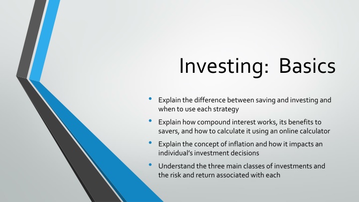 Investing Basics: Understanding Savings, Investments, and Compound Interest