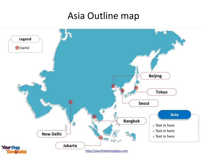 Asia Outline map