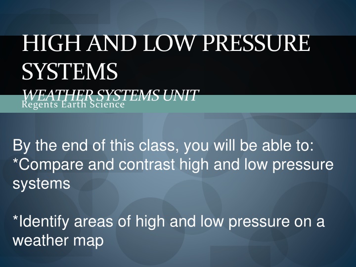 High and Low Pressure Systems Overview