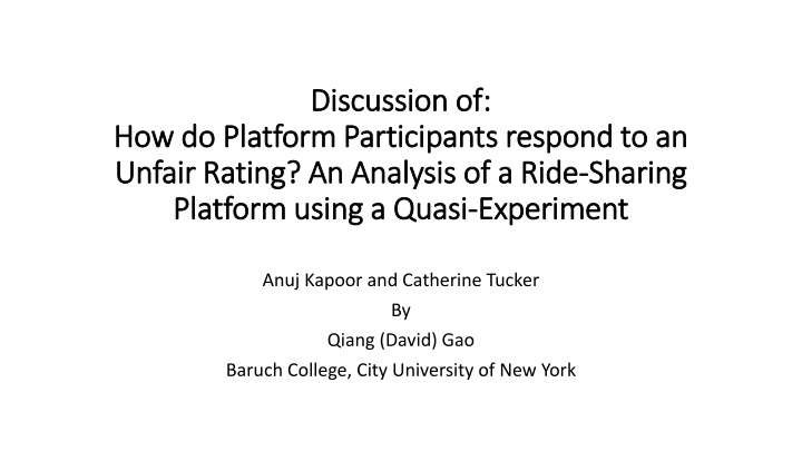 Responding to Unfair Ratings on Ride-Sharing Platforms