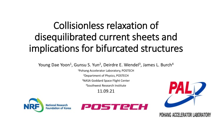 Collisionless Relaxation of Disequilibrated Current Sheets