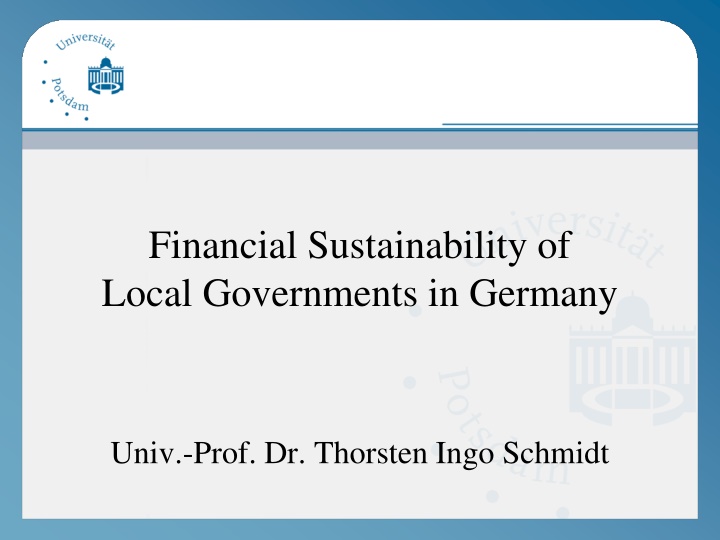 Financial Sustainability of Local Governments in Germany