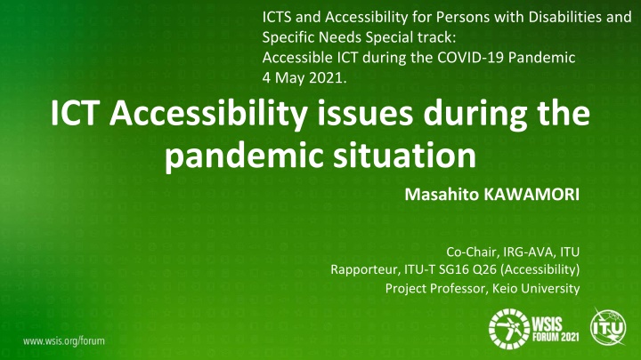 ICT Accessibility During the COVID-19 Pandemic