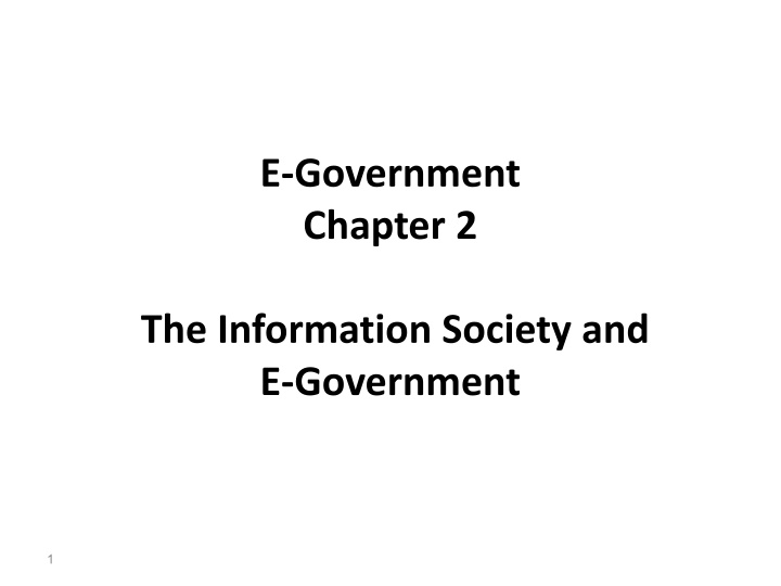 E-Government in the Digital Age