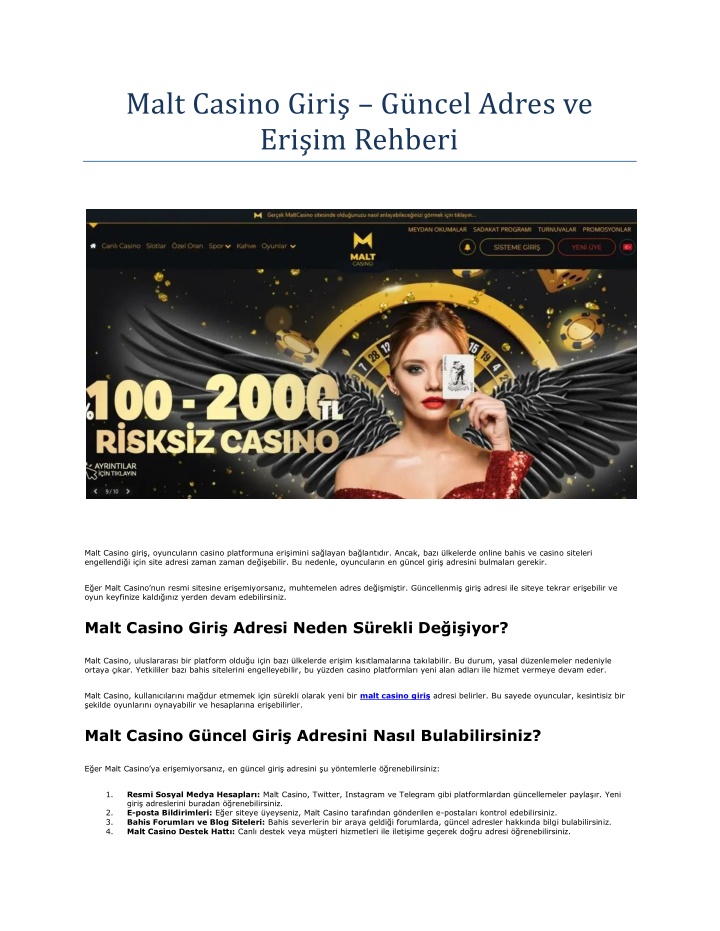 malt casino giri g ncel adres ve eri im rehberi n.w