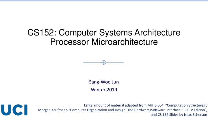 Computer Systems Architecture: Processor Microarchitecture Overview