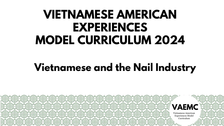 Vietnamese American Entrepreneurship in the Service Industry
