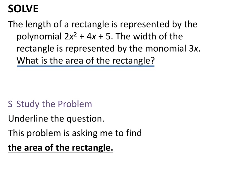 Calculating Rectangle Area: Polynomial Multiplication Example