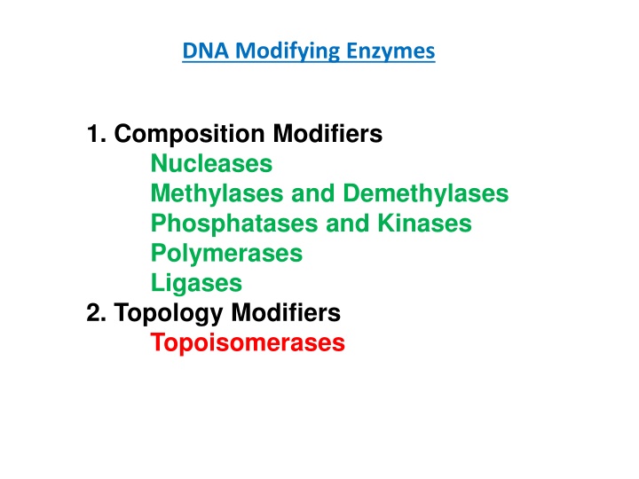 DNA Modifying Enzymes