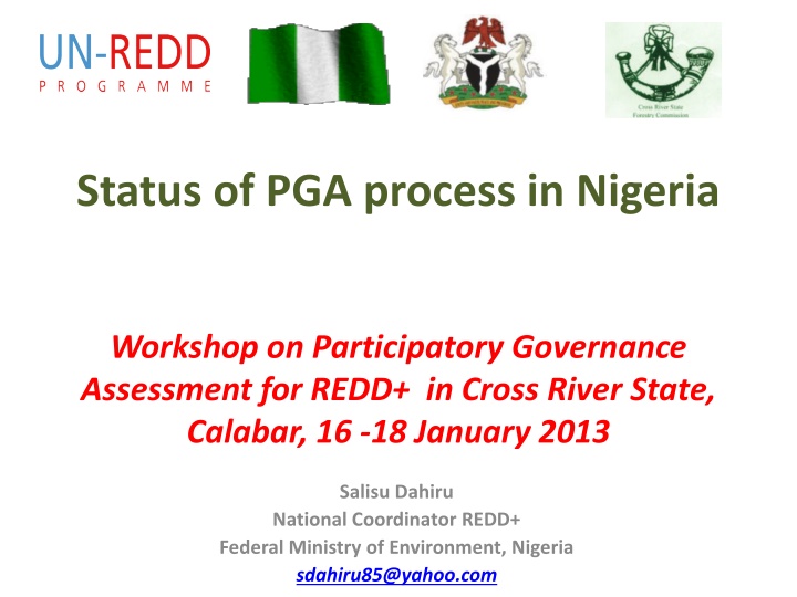 Status of Participatory Governance Assessment Process in Nigeria
