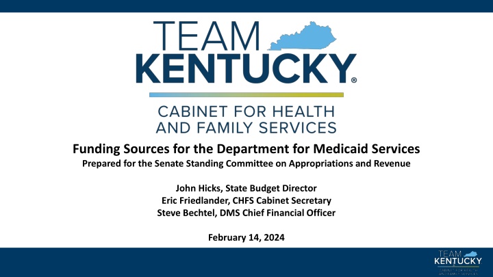 Funding Sources for Medicaid Department Budget