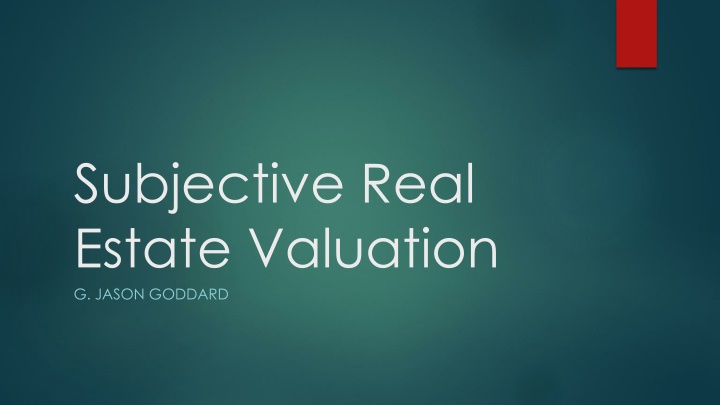 Real Estate Valuation and Credit Analysis