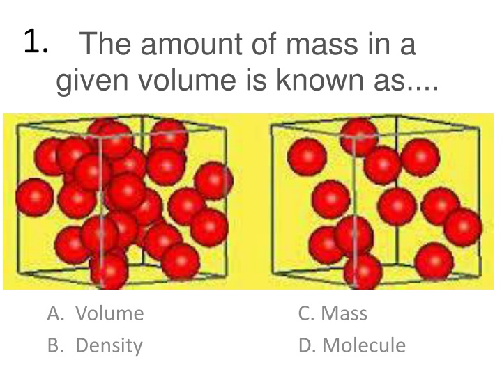 Essential Science Concepts: Mass, Volume, Density, Measurements