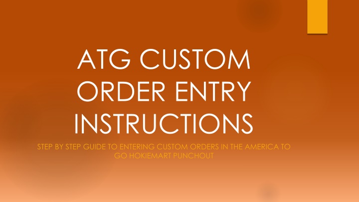 Step-by-Step Guide to Custom Order Entry in America To Go
