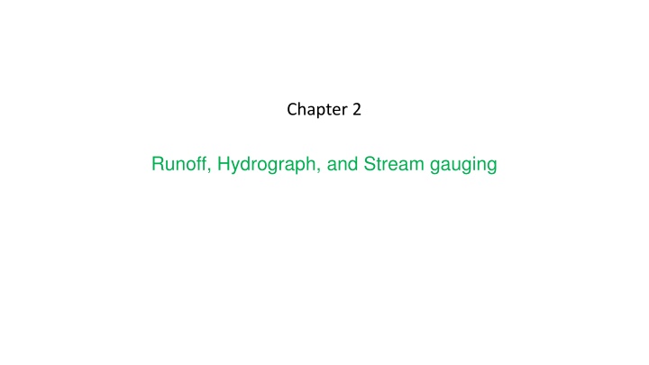 Runoff and Surface Runoff in Hydrology