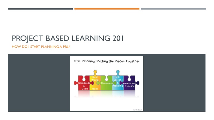 Planning a PBL - Getting Started and Key Considerations