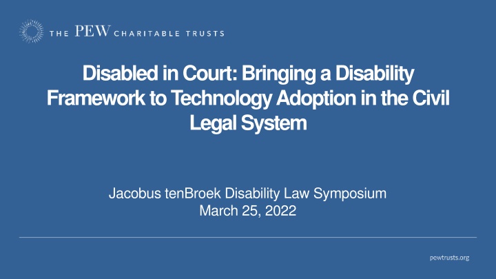 Technology Adoption in Civil Legal System for Disabled Individuals