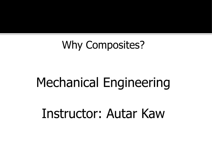 Why Composites in Mechanical Engineering