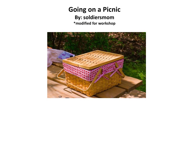 Picnic with Friends: What's on the Menu?