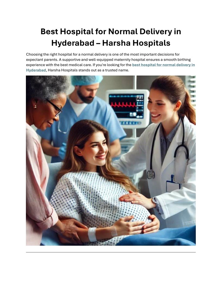 best hospital for normal delivery in hyderabad n.w