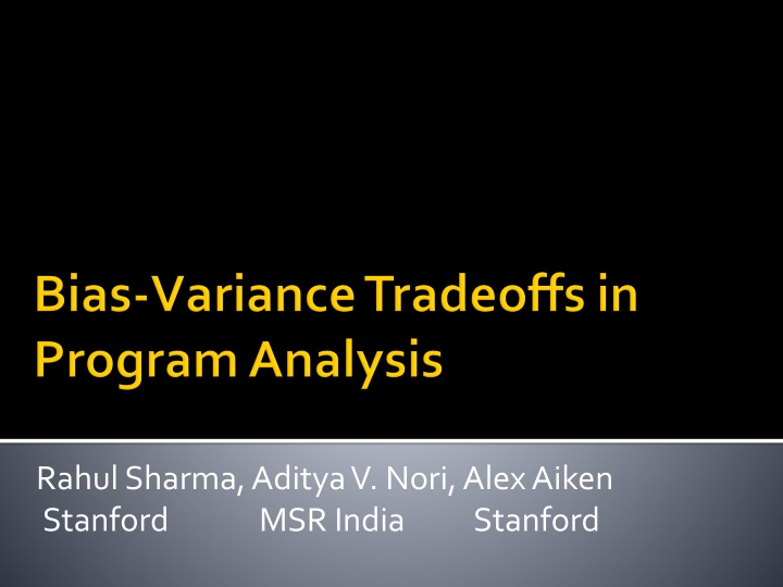 Analyzing Generalization in Program Analysis