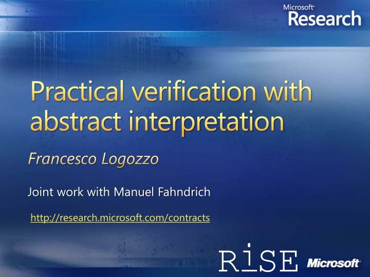 Practical Verification with Abstract Interpretation
