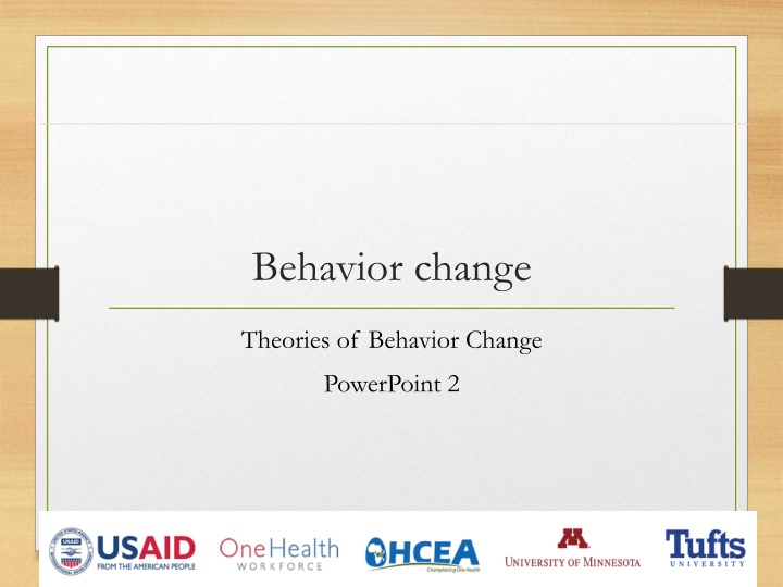 Behavior change