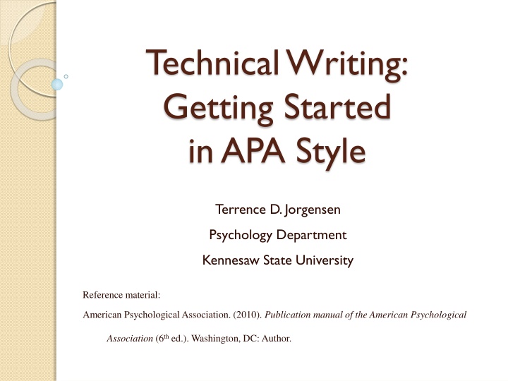 APA Style Guidelines for Formal Papers