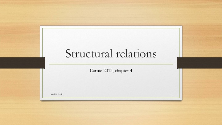 Formal Properties of Trees: Terminology and Definitions