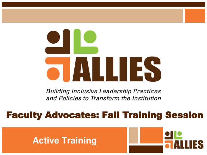 Faculty Advocates: Fall Training Session