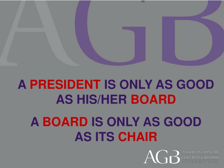 President and Board: Essential Partnerships for Success