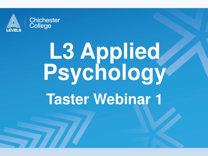 L3 Applied  Psychology