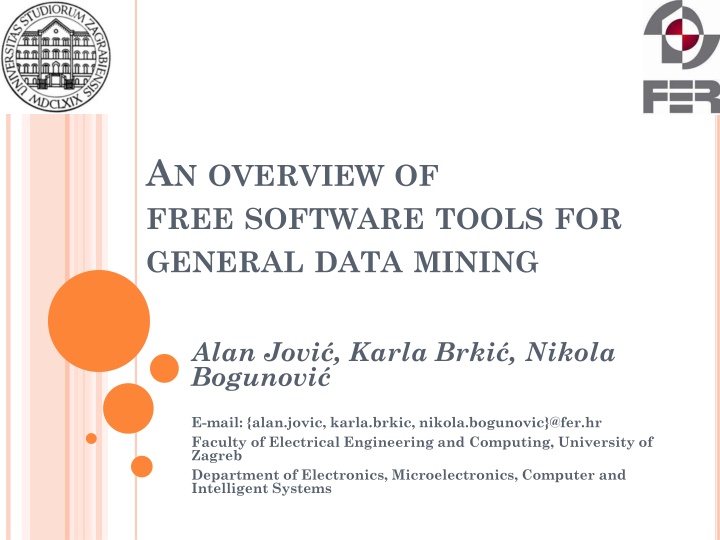 Overview of Free Software Tools for Data Mining